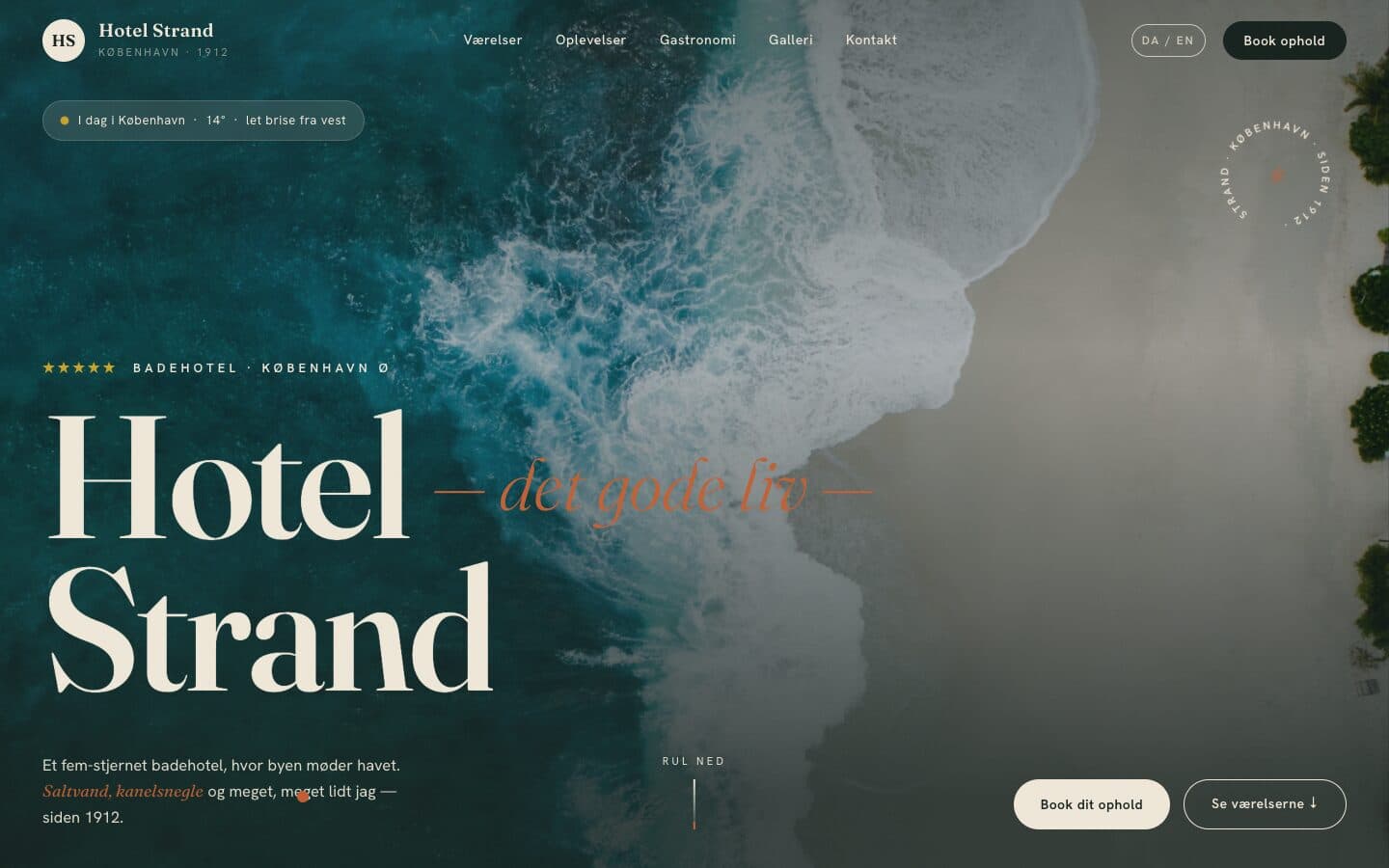 Hotel Strand-demoen — værelser og direkte booking