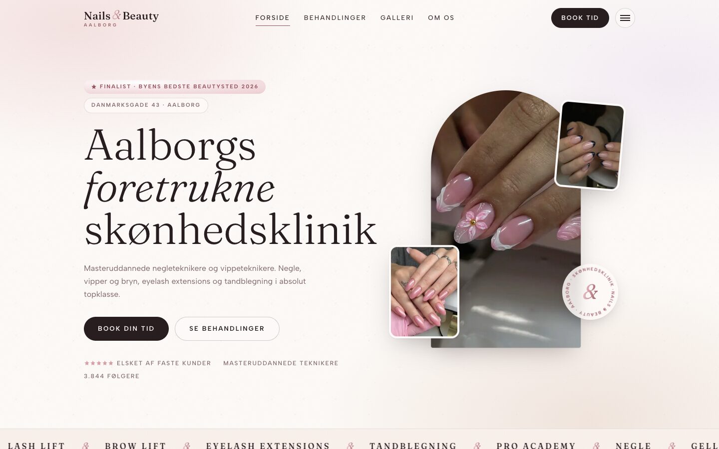 Nails and Beauty-demoen, neglestudie i Aalborg med online booking